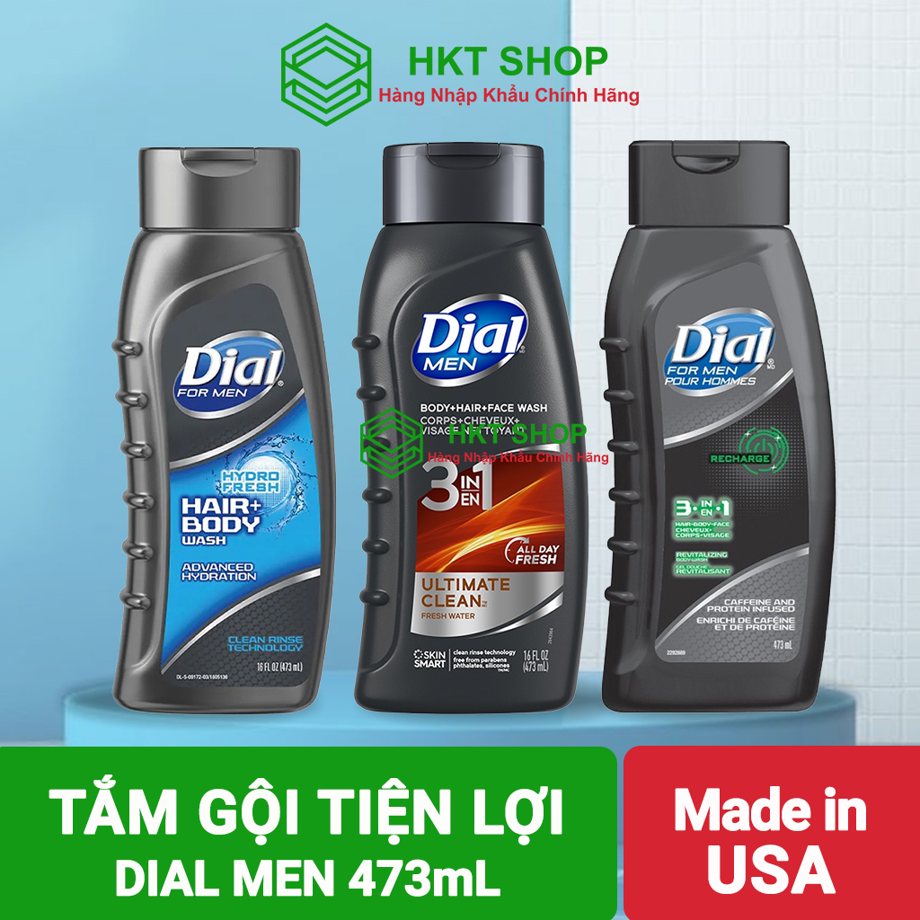 Sữa tắm gội nam Dial for men 473ml - HKT Shop
