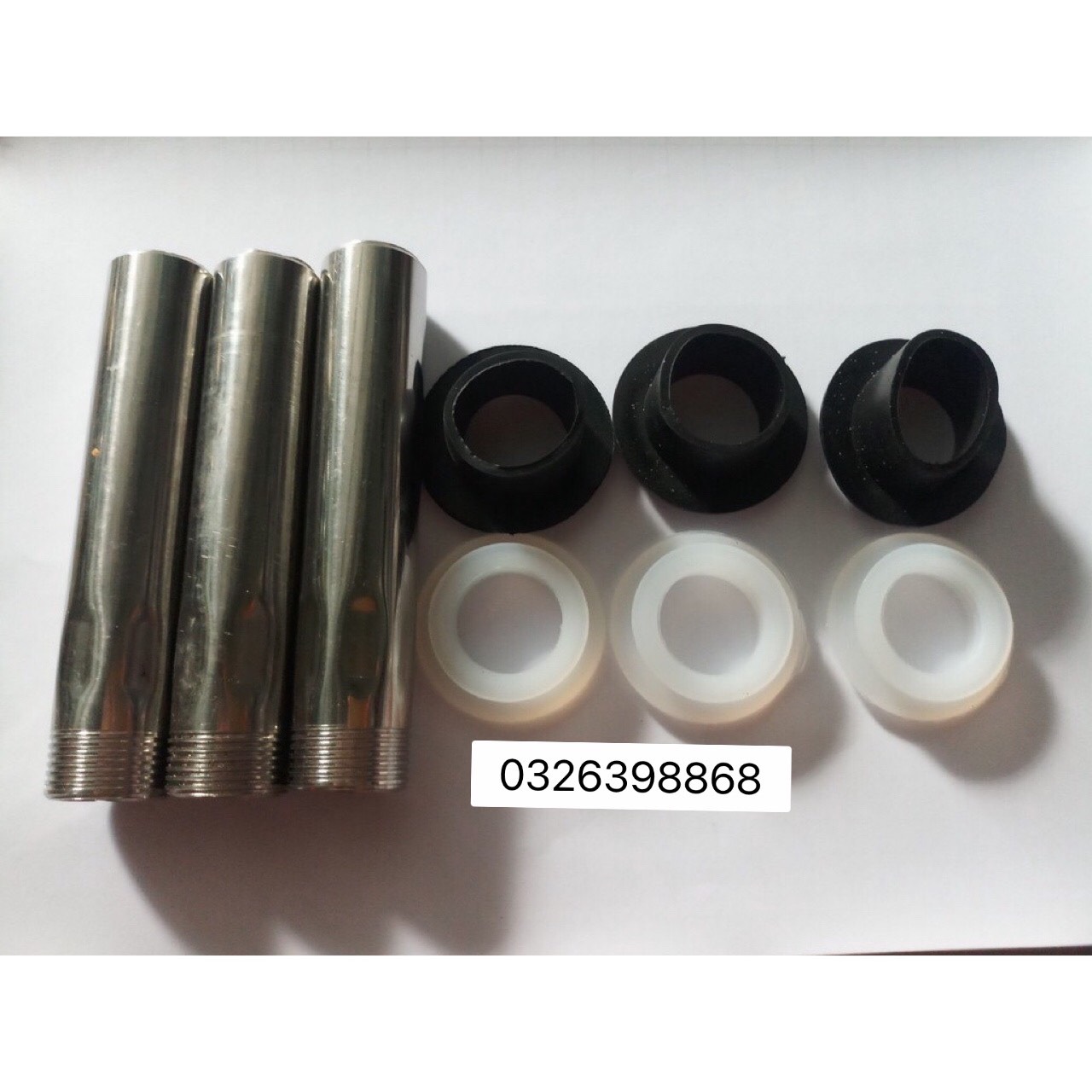 Ty inox máy năng lượng, Ti 304, Ty bồn nước, Combo 3 cây ty-Combo ty inox+ron