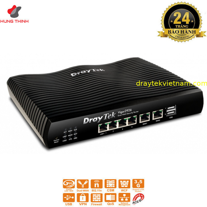 Router Draytek Vigor 2926 - Tem chính hãng - BH 24 tháng