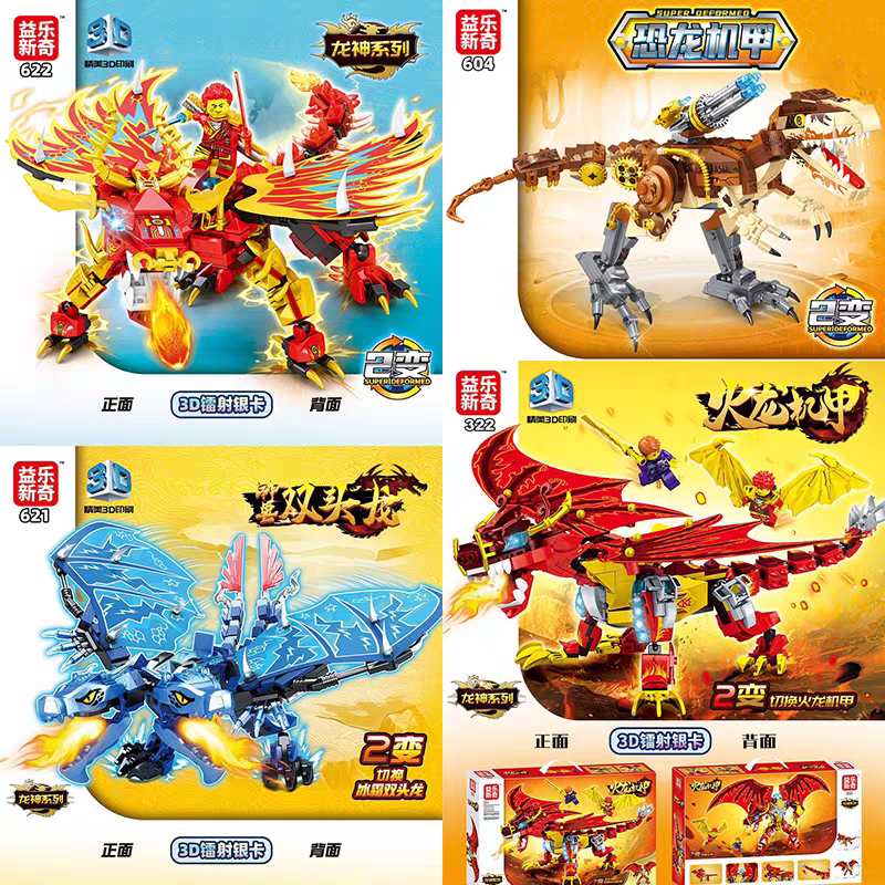 Mô hình đồ chơi lắp ráp ninja go, rồng, lắp ráp mô hình khủng long