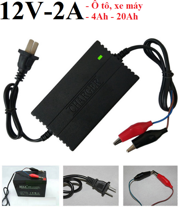 Máy sạc bình ắc quy 12v 2a từ 4-20ah sạc bình ắc quy xe máy sạc bình ắc quy 12V