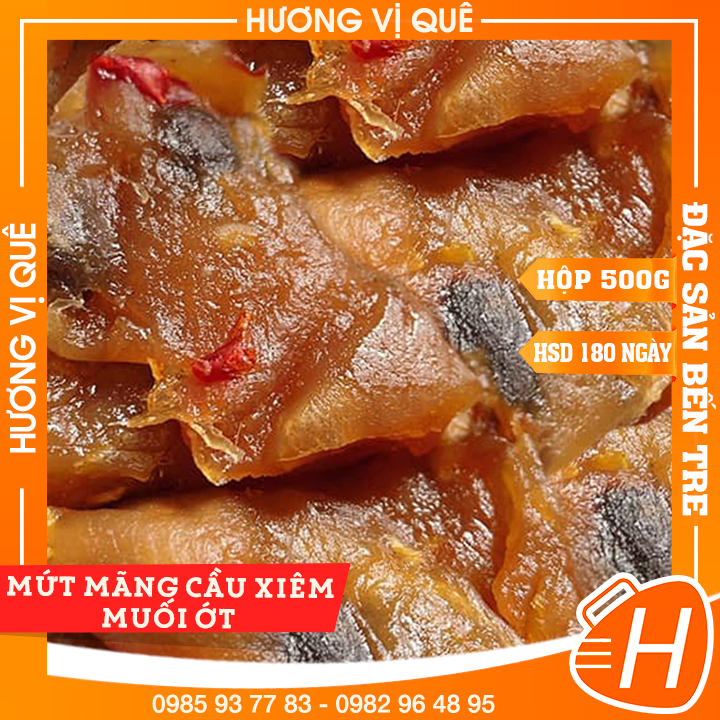 Mứt Mãng Cầu Xiêm Muối Ớt - Hộp 500g - Đặc Sản Bến Tre
