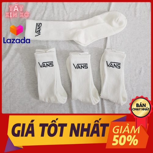 Tất Thể Thao Vans cao cổ ( Màu Trắng )