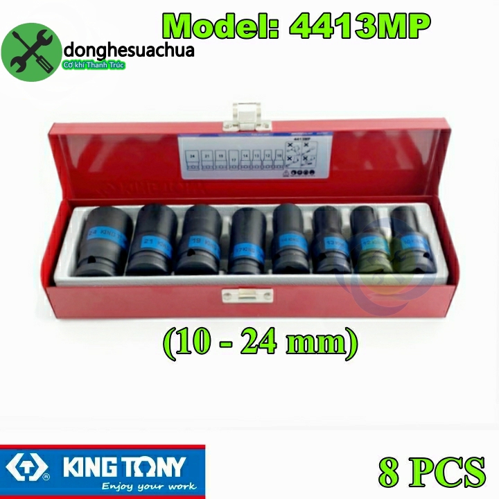 Bộ tuýp đen kingtony 4413mp 8 cái 10-24mm