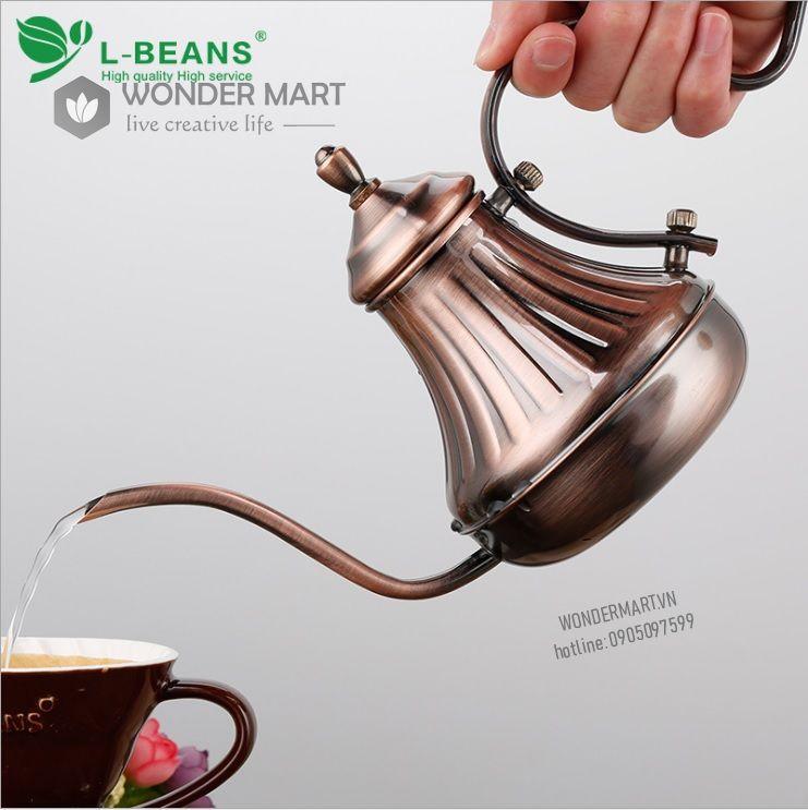 Bình rót nước pha Drip V60 L-Beans Vintage chuyên nghiệp (450ml)