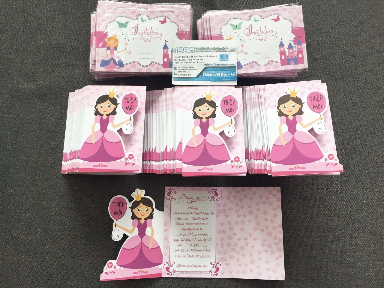 Thiệp Thôi Nôi, Sinh nhật, đầy tháng công chúa (100 thiệp)