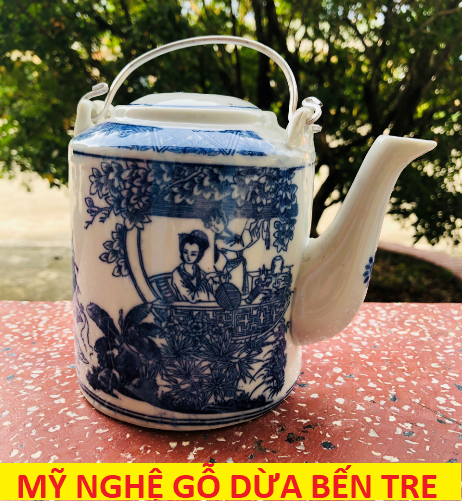 Có Video -  Bình tích cổ xưa - ấm trà kiểu cũ 900ml -1200ml- my nghe go dua Ben Tre - DANH DUA SHOP
