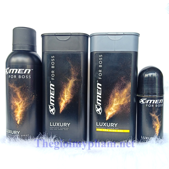 Combo Xmen For Boss Luxury: Tắm 180g + Gội 180g + Xịt 150ml + Lăn 50ml