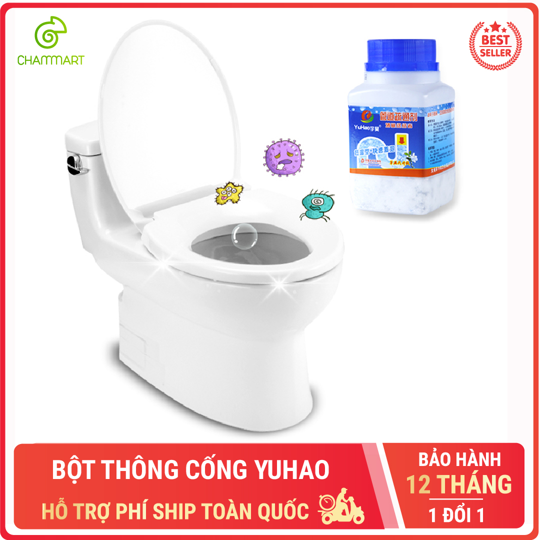 Bột thông cống YUHAO đa năng thông tắc nghẽn cống đường ống bồn cầu bồn rửa mặt xử lý triệt để cặn bã chất thải hữu cơ khử mùi và diệt khuẩn