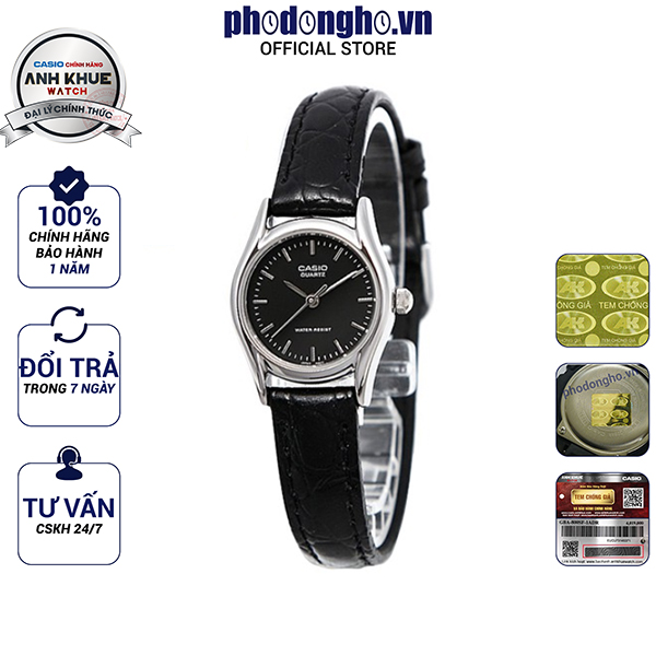Đồng hồ nữ dây da Casio Anh Khuê LTP-1094E-1ARDF
