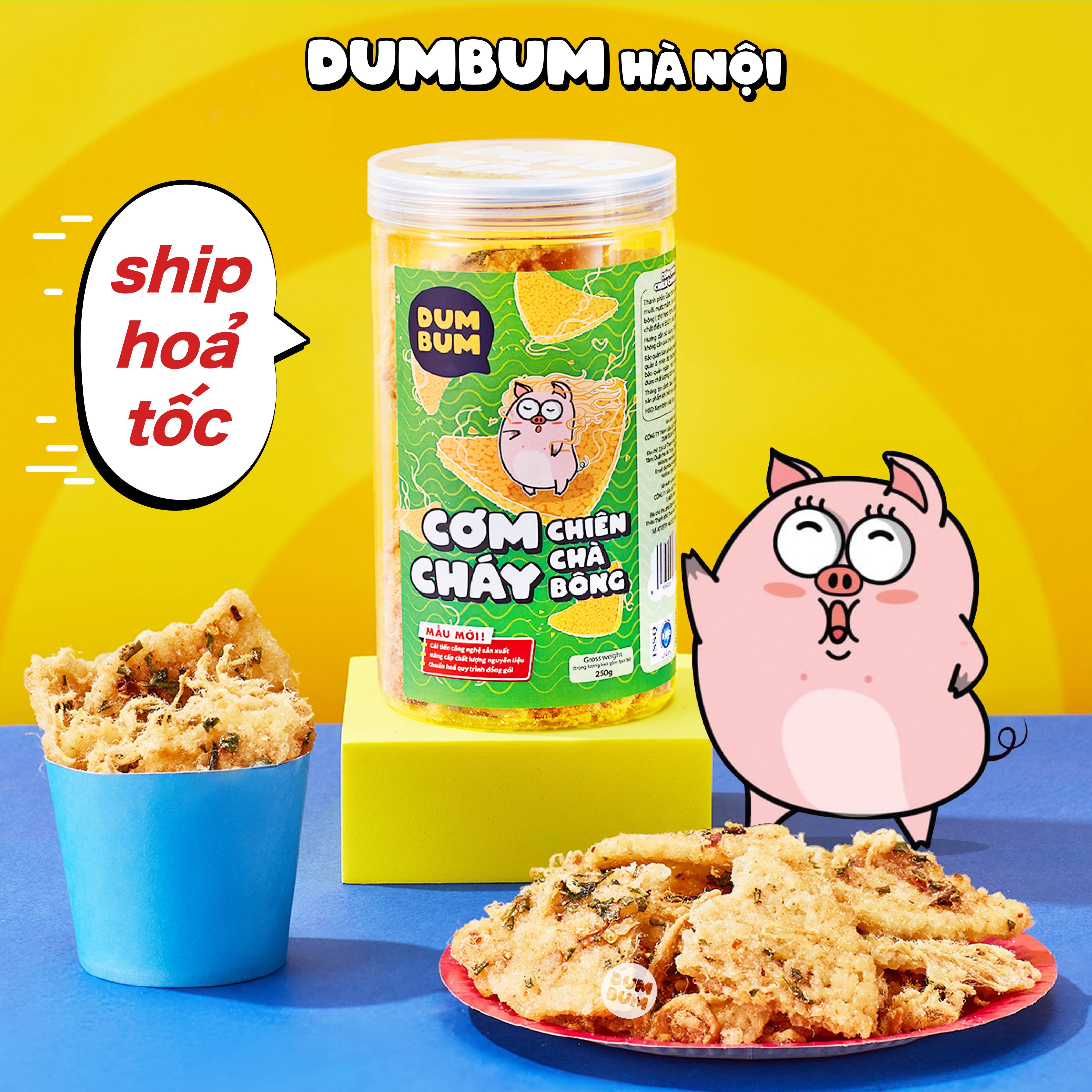 Cơm cháy chiên chà bông 250gr DumBum đồ ăn vặt Hà Nội