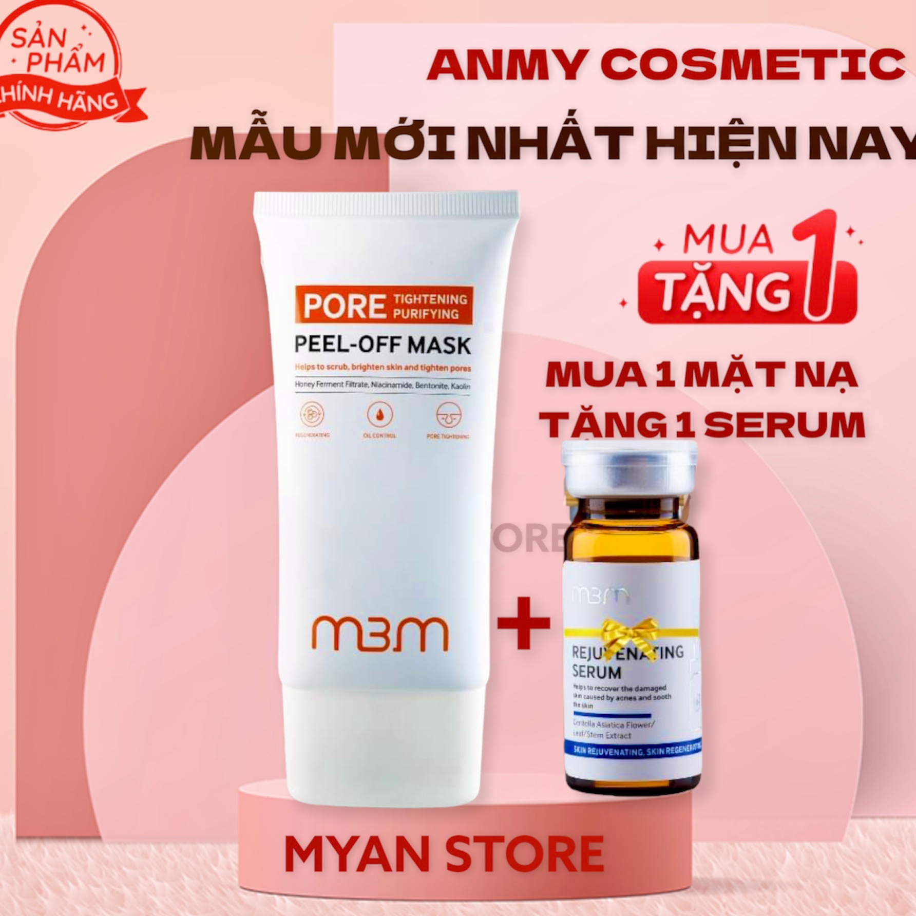 Mặt nạ màng tế bào sinh học - peel off mask m3m - tặng serum m3m 10m