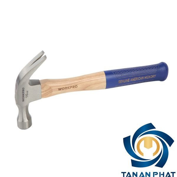 Búa nhổ đinh cán gỗ workpro w041022, 12oz
