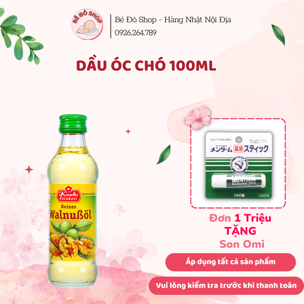 Dầu óc chó kunella feinkost walnubol 100ml 2024