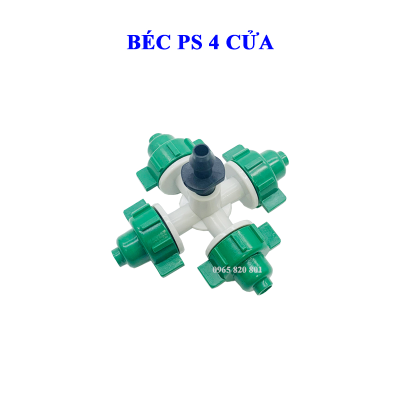 Béc phun sương 4 hướng kèm khởi thủy gắn ống 6-8ly