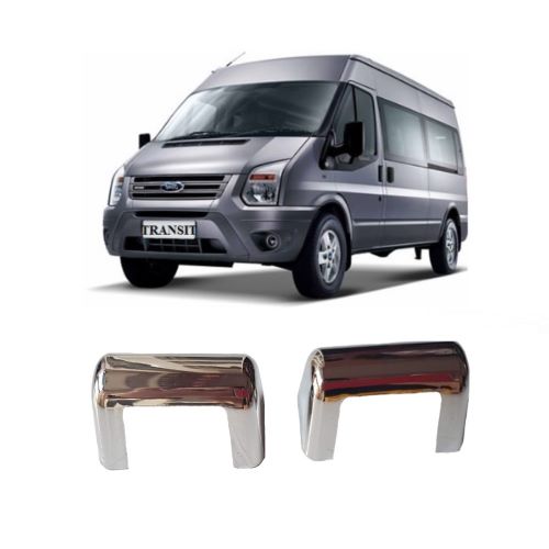Bộ nút chụp đèn biển số mạ crom dành cho xe ford transit 2014-2018