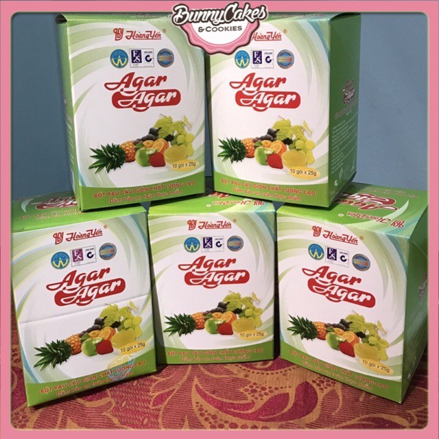 Bột thạch agar hoàng yến - bột thạch giòn 25g