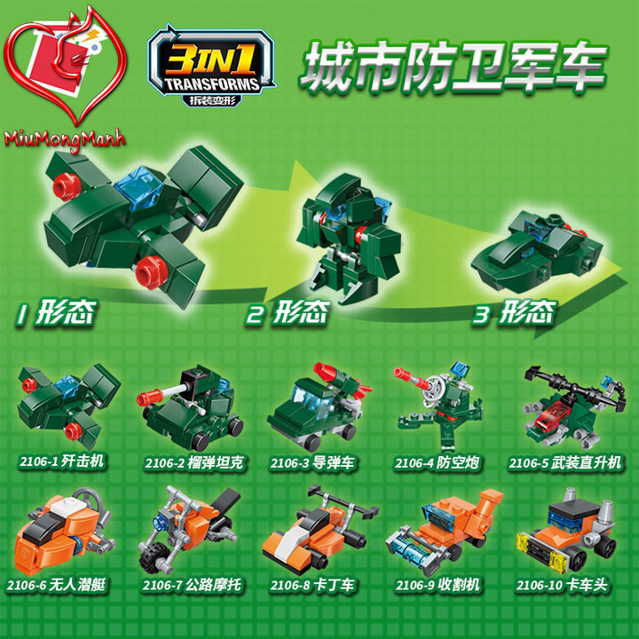 Biệt Đội Phòng Thủ Siêu Ngầu Đồ Chơi Lắp Ráp Xếp Hình Enlighten Qman MOC DIY