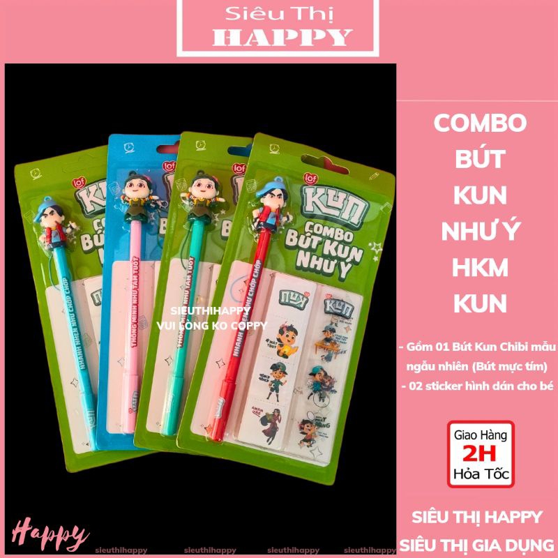 Combo bút kun như ý chibi - quà tặng sữa kun.