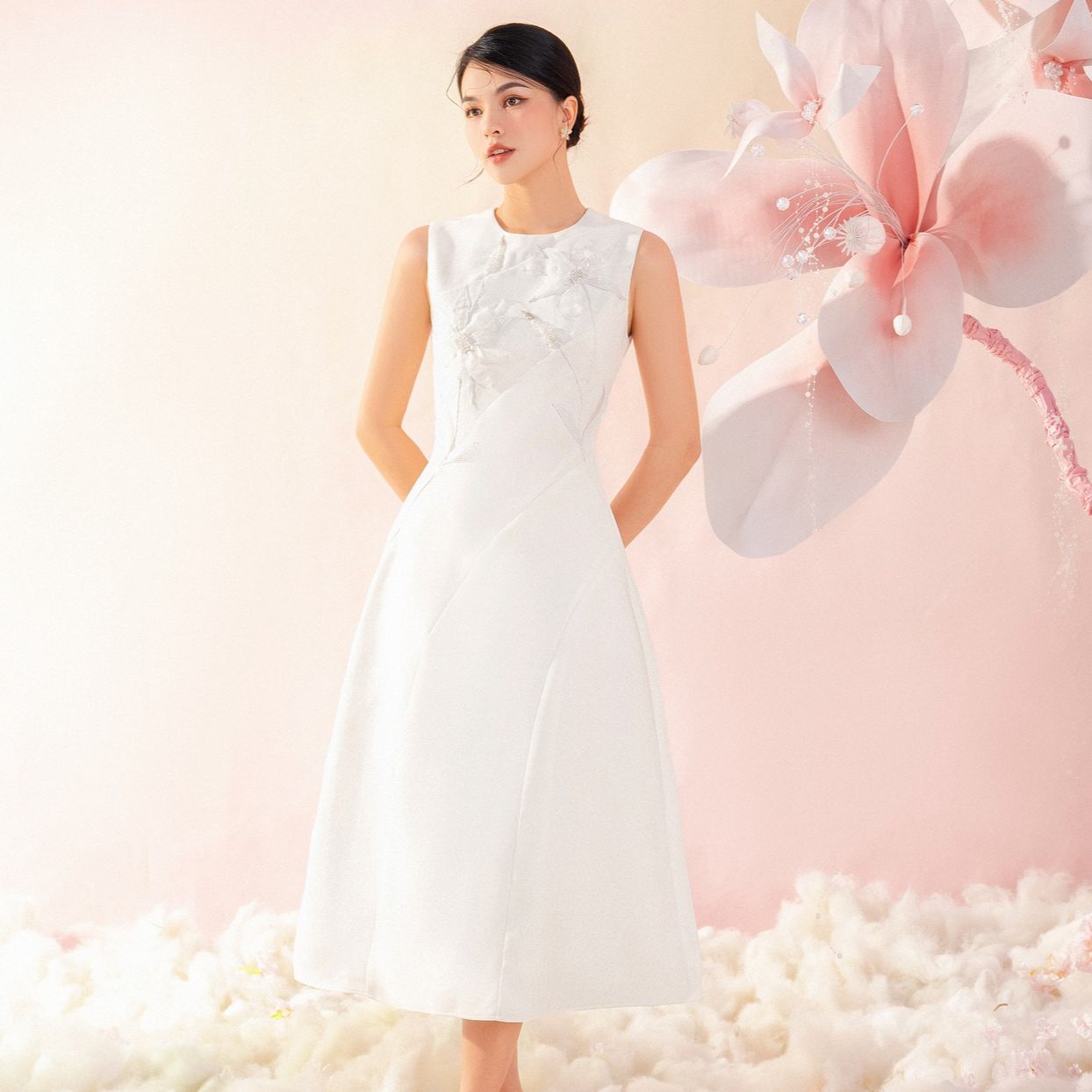 Olv - đầm winnie embro dress