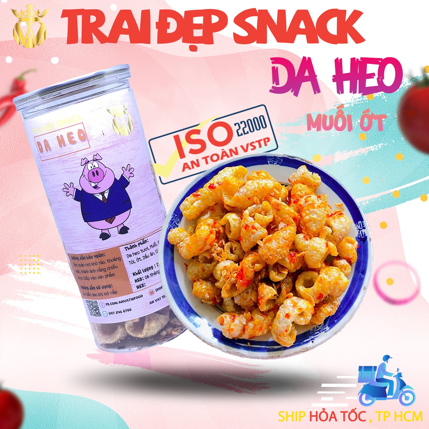 Da Heo Muối Ớt Trai Đẹp 150G