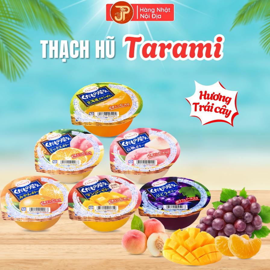 Thạch Trái Cây Tươi Tarami Nhật Bản 160g – Nhiều Hương Vị Thơm Ngon – Ăn Vặt Giải Nhiệt, Bổ Sung Vitamin Từ Trái Cây Tươi