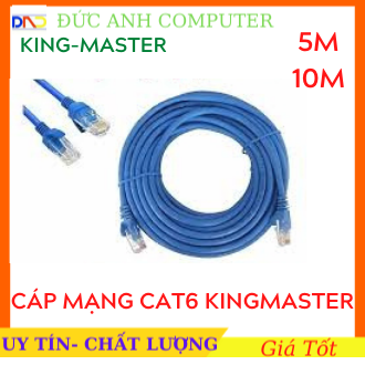 Cáp mạng Cat6 KINGMASTER 5M/10M đúc sẵn 2 đầu Full box - Hàng Chính Hãng- Truyền Tín Hiệu Cao