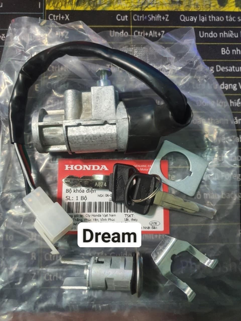 Bộ Ổ khoá xe máy Dream Hàng chính hãng