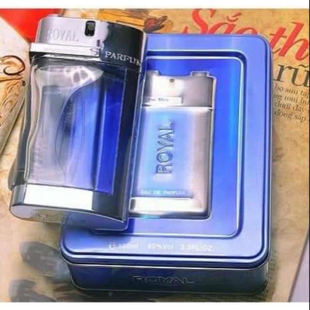 Nước hoa nam Royal hộp thiếc xanh dương