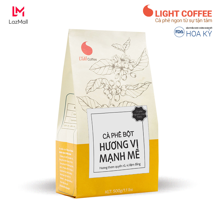 Cà phê hạt Hương vị mạnh mẽ - Light Coffee - 500gr - nguyên chất 100%