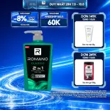 [MUA 1 TẶNG 1] Tắm gội  2in1 Romano Classic/ Grandiose Hương nước hoa 650G TẶNG 1 Sữa rửa mặt 100G