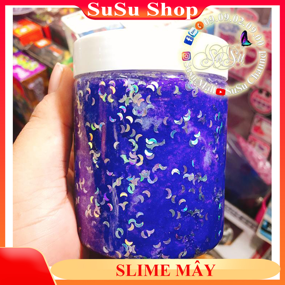 Slime mây siêu tơi xốp , Slime basic giá rẻ 1k , slime trong siêu mềm an toàn – Sumo mall