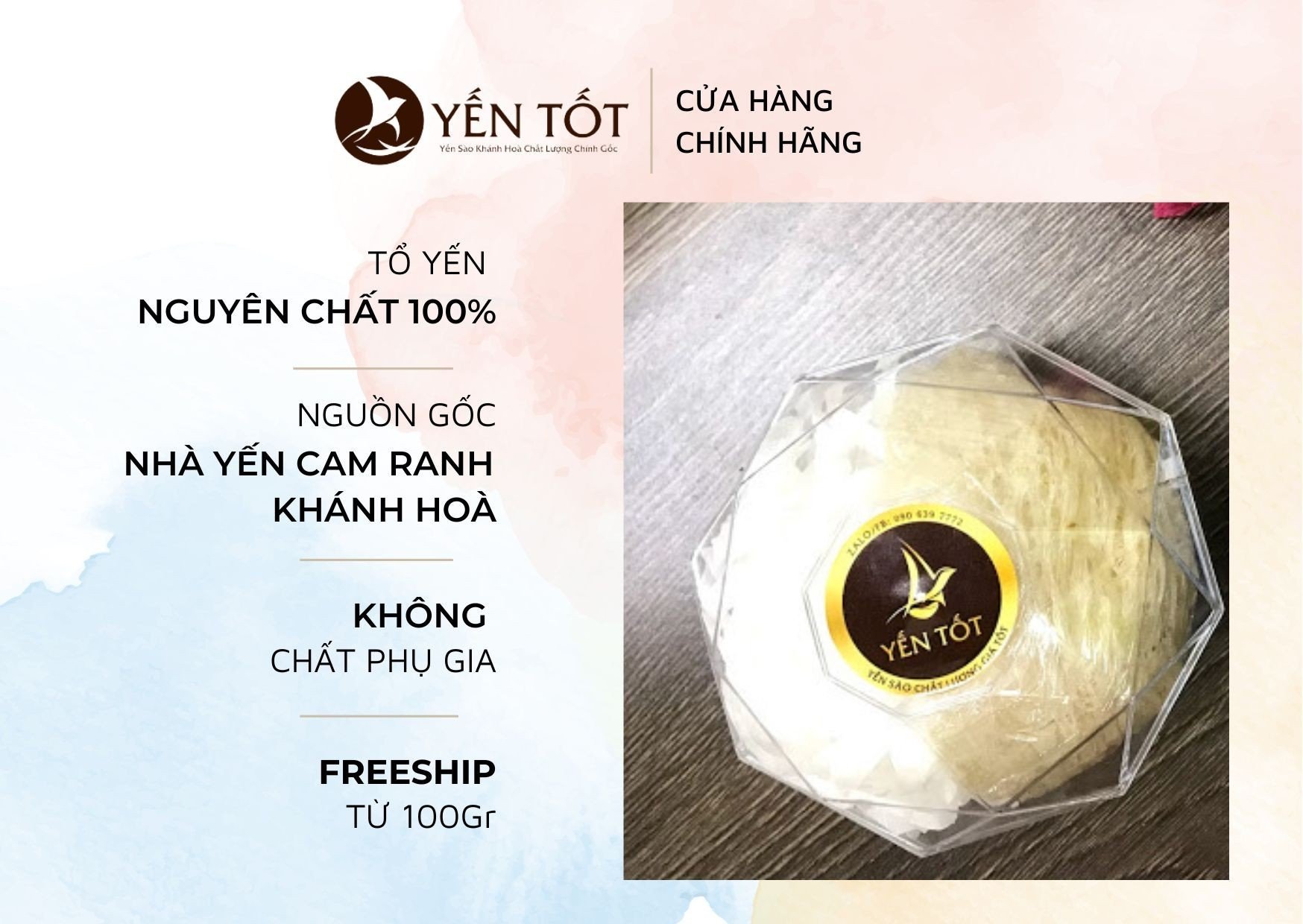 10gr yến tinh chế nhà yến tốt - 100% yến khánh hòa