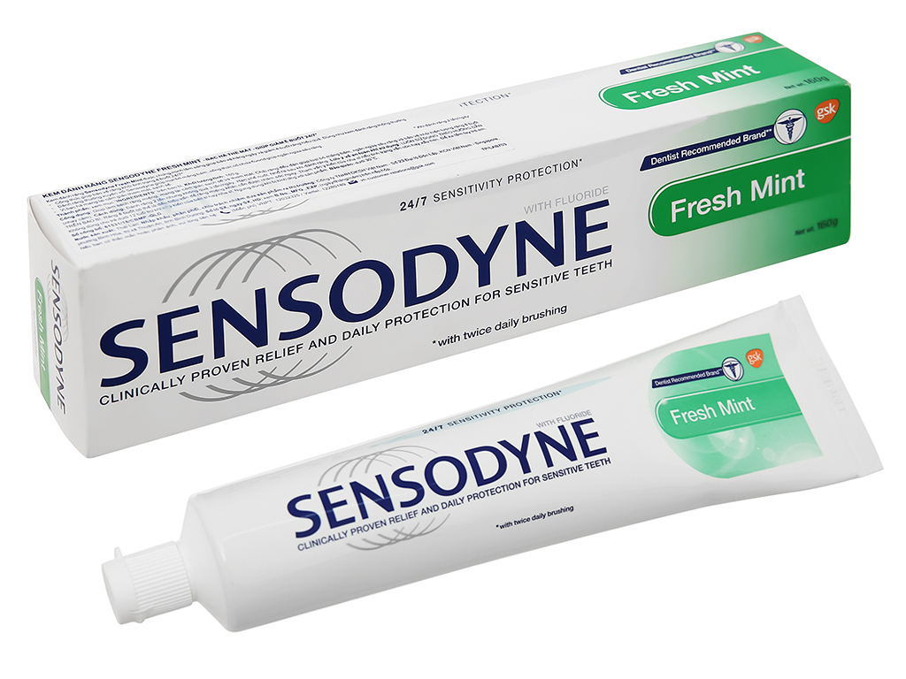 Kem đánh răng Sensodyne Fresh Mint giảm ê buốt 160g