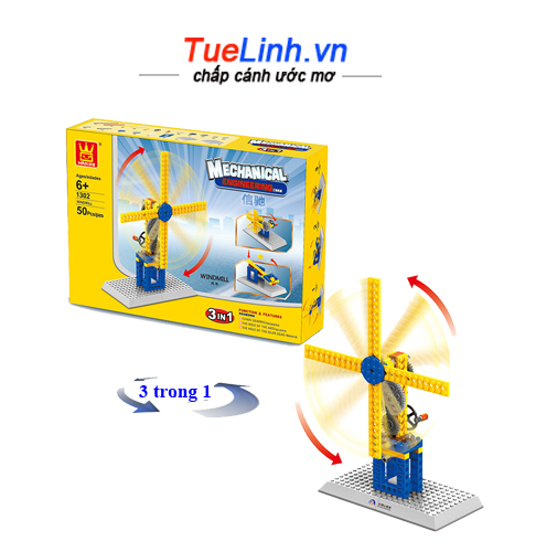 ĐỒ CHƠI LEGO LẮP RÁP CỐI XAY GIÓ, GỒM CÁC BÁNH RĂNG GIÚP CÁNH QUẠT CHUYỂN ĐỘNG