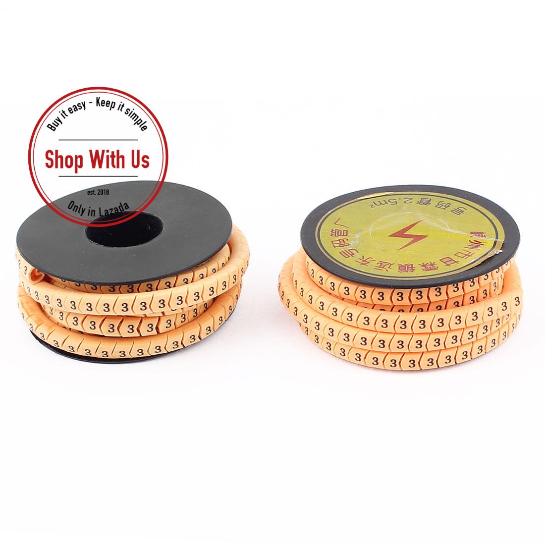 Hộp 10 loại Số Đánh Dấu Dây Điện, Dây internet - Vòng đánh số dây mạng - Ống in số đánh dấu dây (2.5mm-50 mắt/loại số)