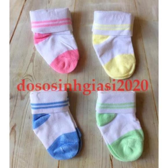 Vớ Sơ Sinh màu len pha lật lai cho bé 0-6th