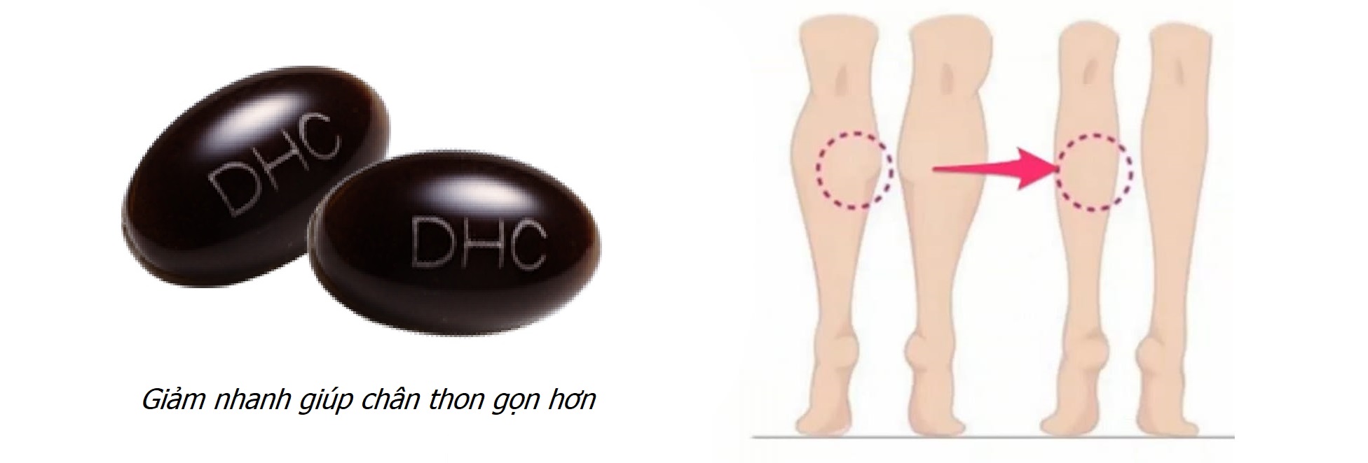 Viên uống thon gọn đùi DHC Nhật Bản 120 viên 60 ngày 6