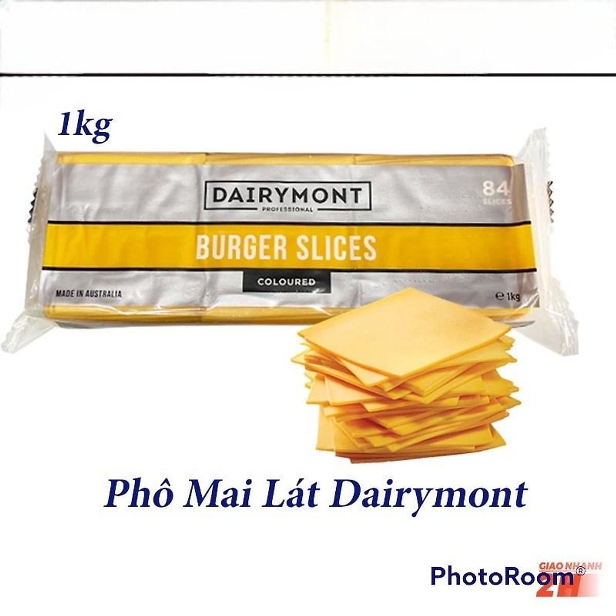 Phô Mai Lát Cheddar Dairymont - Gói Chiết 60g (khoảng 5 lát)