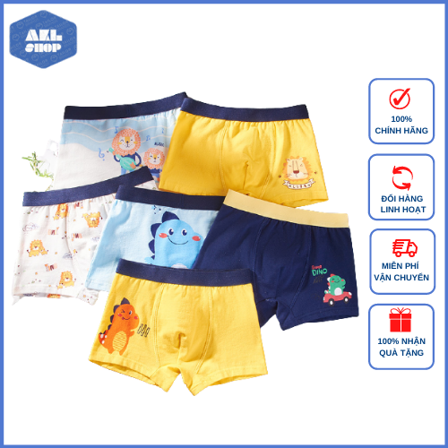 Quần chíp bé trai, set quần lót bé trai 20kg đến 50kg, quần sịp cho bé trai hàng Quảng Châu hiệu BOMBAY COOL