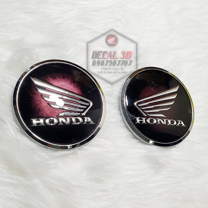 decal Logo tròn Cánh chim Honda ẩn 3D hàng cực đẹp