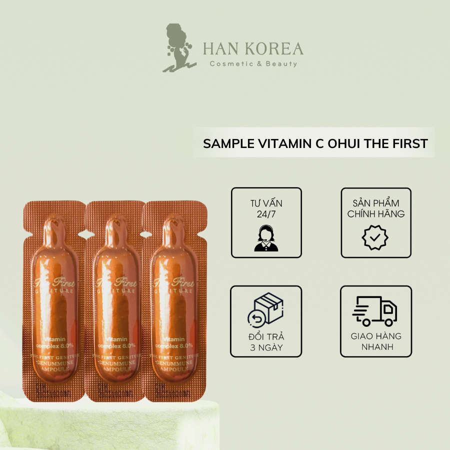 30 gói sample Vitamin C Ohui The First Vitamin Complex 8.0% chống lão hóa, làm trắng da và duy trì độ ẩm HÂN KOREA