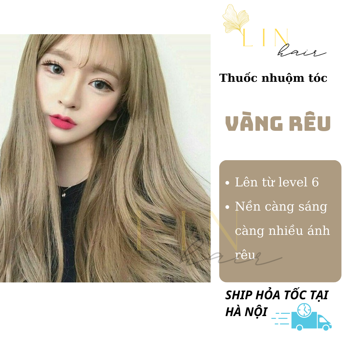 Thuốc nhuộm tóc vàng rêu nhuộm tại nhà linhair