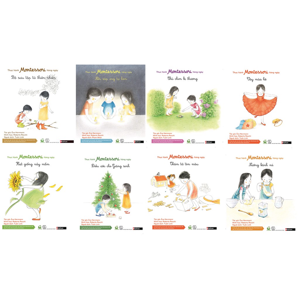 Sách - Thực hành Montessori hàng ngày - bộ 8 cuốn