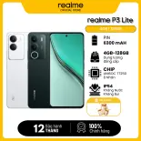 realme P3 Lite Smartphone RAM 4GB - ROM 128GB Pin Trâu 6300 mAh, Sạc Nhanh 15W, IP54 Chống Nước, Bảo Hành 12 Tháng, Chip Unisoc T7250 8 Nhân，Màn Hình 120Hz, AI Mượt Mà