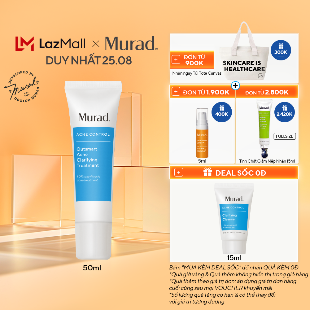 Gel chấm giảm mụn thông minh - MURAD Outsmart Acne Clarifying Treatment 50ml