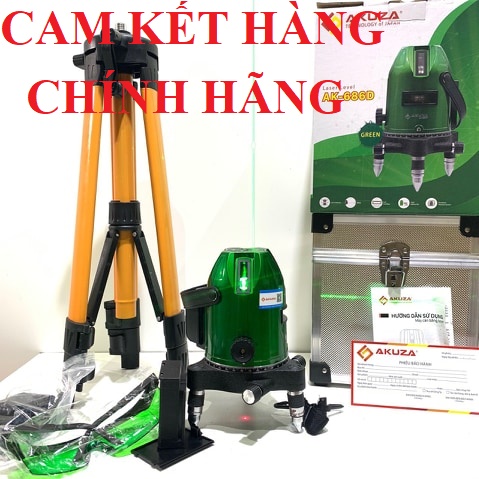 Máy cân bằng laze xanh Bóng Gim 5 tia siêu sáng AKUZA AK - 686D bản 2pin - Máy Cân Mực AKUZA AK 686D