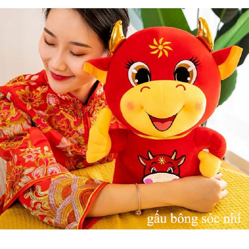 Gấu bông chú trâu tài lộc - gấu bông hot trend 2021