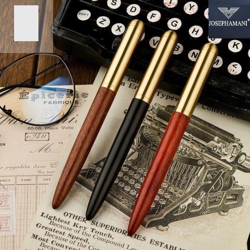 Bút ký dạ bi đồng thân vân gỗ cao cấp BK22 - Tặng Kèm Hộp Da và 1 Ruột Mực