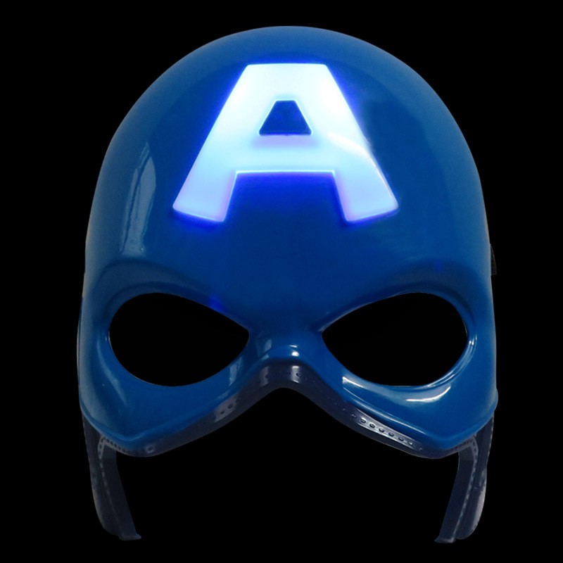 - Mặt Nạ Hóa Trang Nhân Vật Captain America phát sáng-Mặt nạ hóa trang siêu nhân Captain America